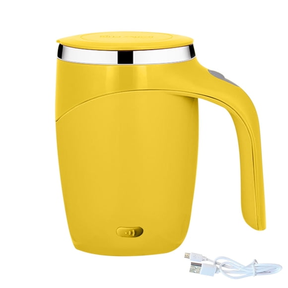 fheaev Fully Automatic Coffee Mixing Cup Stainless Steel Coffee Cup Multifunctional Magnetic Office Water Cup