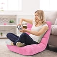 thumbnail image 2 of Giantex Chaise de Jeu de Sol Réglable, Lit de Repos Rembourré, Fauteuil Inclinable pour Adultes, Chaise de Méditation Sans Accoudoirs avec Soutien du Dos, 2 of 7