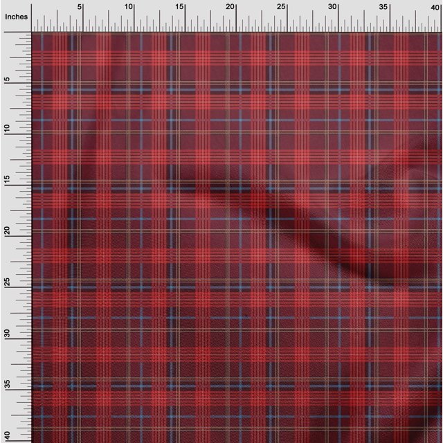 oneOone Viscose Jersey Fabric Tartan Check Decor Fabric Printed BTY 60 Inch Wide