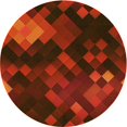thumbnail image 1 of Ahgly Company Machine Washable Indoor Round Transitional Cranberry Red Area Rugs, 4' Round, 1 of 7