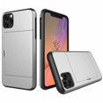 thumbnail image 1 of iPhone11 Case Hybrid Rugged Hard Back Cover with ID Credit Card Slot Holder Wallet Case for Apple iPhone11 - Sliver, 1 of 8