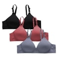 thumbnail image 1 of Plebaso Bras for Women Wireless Push up Bralettes Full Coverage Padded Womens Everyday Bras Multipacks, 1 of 4
