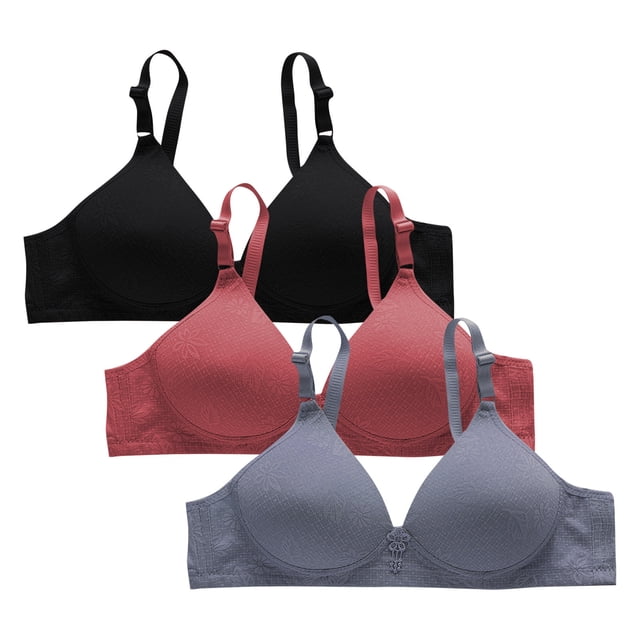 Plebaso Bras for Women Wireless Push up Bralettes Full Coverage Padded Womens Everyday Bras Multipacks