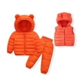 thumbnail image 2 of RXIRUCGD Boys' And Girls' Winter Lightweight Jacket Set( Orange, Size:3-4 Years ), 2 of 3