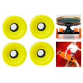 thumbnail image 3 of Lot de 4 Roues de Longboard en PU de 70 mm de Rechange pour Planche à Roulettes, Roues de Dureté 78 A, Housse Extérieure de Roue de Croisière - Jaune, 70x51 cm, 3 of 7