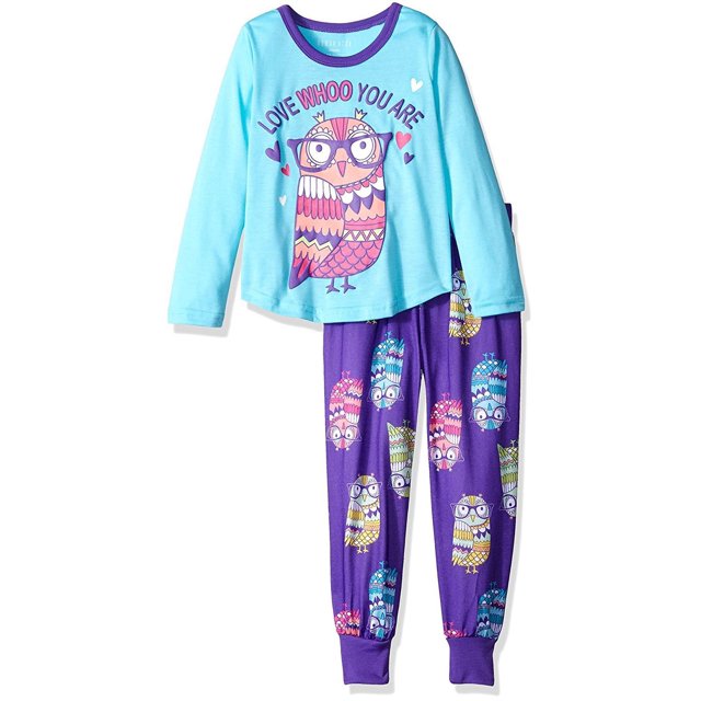 Komar Kids Girls' Pajama Cute Top and FunPants Sleepwear Set