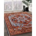 thumbnail image 2 of Ahgly Company Indoor Square Mid-Century Modern Red Oriental Area Rugs, 6' Square, 2 of 6