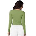 thumbnail image 2 of A ADAR T-Shirt de sous-Couche à Manches Longues pour Femme, Coupe Classique, Feuille de Printemps, TG, 2 of 7