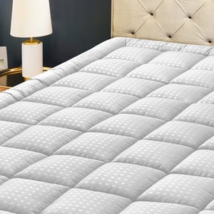 HYLEORY King Matelas Pad matelassé matelassé protecteur de matelas refroidissant oreiller Top Matelas housse respirante flufy doux matelas Topper avec 8-21" poche profonde