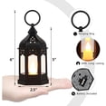 thumbnail image 3 of Ruiboury 2pcs/set Set Mood Flickering Candlelight Of Black Lanterns Size Innovative black-12PCS 1Set, 3 of 6