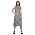 thumbnail image 1 of Moomaya Adjustable Fabric Belt Printed Lapel Collar Button Down Casual Dress, 1 of 4