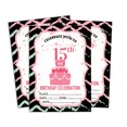 thumbnail image 1 of Darling Souvenir White Birthday Invitation Card 28 Pcs Fill or Write In Blank Invites Printable Party Supplies 5 x 7 Inches, 1 of 5