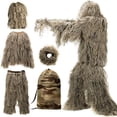 thumbnail image 1 of Feltree 5 in 1 Ghillie Suit, 3D Camouflage Hunting Apparel Including Jacket, Pants, Hood, Carry Bag, 1 of 8
