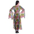 thumbnail image 4 of Moomaya Cardigan Long en Georgette de Viscose Imprimée à Manches Fendues pour Femmes, 4 of 5