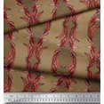 thumbnail image 3 of Soimoi polyester Crepe Fabric Stripe & Ogee Damask Print Fabric by the Yard 42 Inch Wide, 3 of 3
