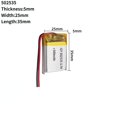 thumbnail image 2 of 3.7V 500mAh Li-Ion Battery 502535 Lithium Polymer Rechargeable Battery for Bicycle Led Light Cosmetic Instrument, 2 of 6