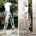 thumbnail image 2 of WINGOMART Telescopic Extension Ladder, Portable Aluminum A-Frame Folding Telescoping Ladder, 2 of 9