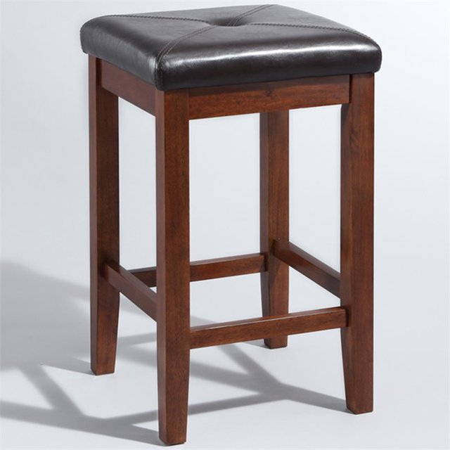 Bowery Hill 24" Square Counter Stool in Mahogany (Set of 2)
