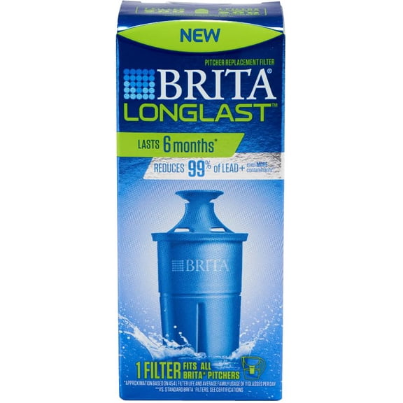 Filtre de rechange Brita Elite, réduit plus de 30 contaminants tout en conservant les minéraux sains, certifié par la WQA pour la réduction du plomb, des microplastiques, du chrome et du chlore
