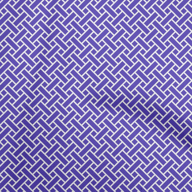 oneOone Georgette Viscose Indigo Blue Fabric Geometric Craft Projects Decor Fabric Printed by The Yard 42 Inch Wide