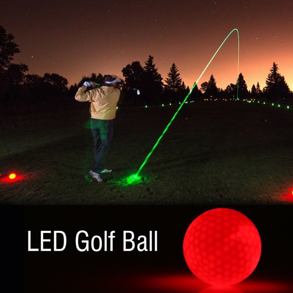Cergrey 1 Pce Balle de Golf Électronique à Éclairage DEL pour Entraînement de Pratique Sportive la Nuit Sombre, Balle de Golf à DEL, Balle de Golf de Nuit