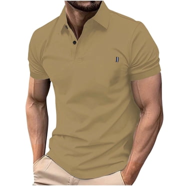 Summer Savings Clearance! Men's Fashion Solid Color Versatile Casual Top, Short Sleeve Turndown Collar Shirt for Summer, Leisurewear for Daily Use, Travel, or Relaxing
