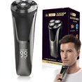 thumbnail image 1 of Estbridge Rasoir Électrique Rasoir Électrique Rotatif 4d Étanche Ipx7 Rasoir Électrique Pro 2025 Nouveau Rasoir Électrique Rechargeable pour le Visage pour Hommes Rasage à Sec et Humide (2 Ensembles), 1 of 7