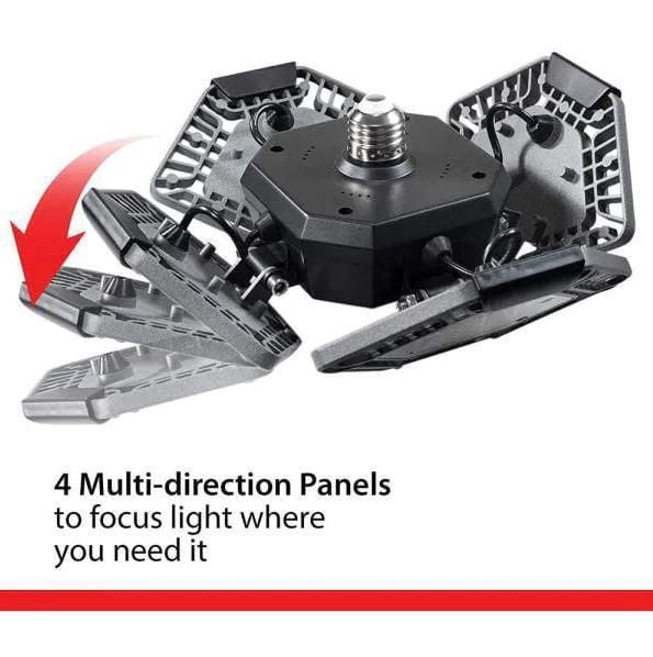Bell + Howell QuadBurst 10.6 in. 192 High Intensity LED 5500 Lumens Flush Mount Ceiling Light with 4 Adjustable Heads