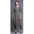 thumbnail image 2 of Bimba Robe Kurti Longue en Coton Imprimé Tunique Droite Robes pour Femmes Haut Indien-X-Grand, 2 of 6