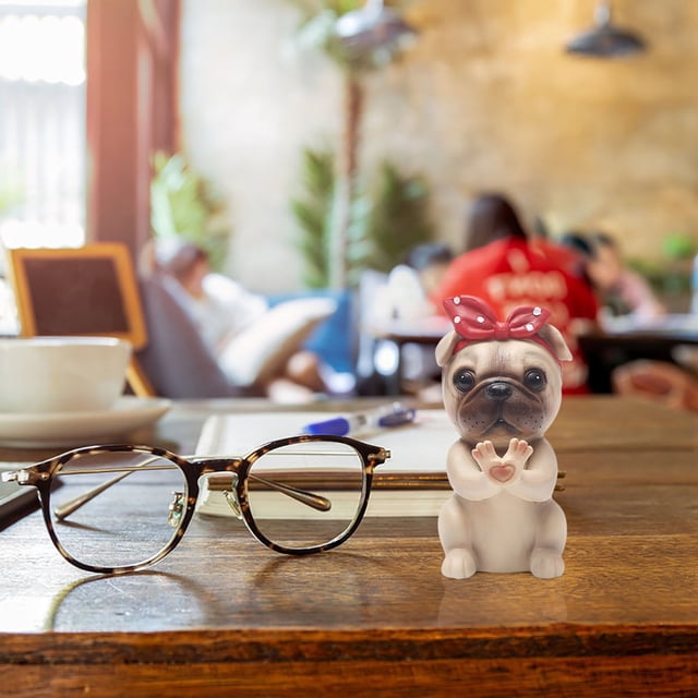 HLONK Cute Eyeglass Holder Display Stand Fun Puppy Dog Glasses Holder Stand Eyeglass Retainers Sunglasses Display Rack Design Decoration