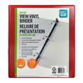 thumbnail image 1 of Pen + Gear 1" Deluxe View Vinyl Binder, O-Ring, RED, 1 of 4