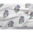 thumbnail image 2 of Soimoi Crepe Silk Fabric Leaves & Floral Block Print Sewing Fabric Yard 42 Inch Wide, 2 of 3