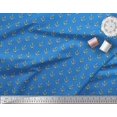 thumbnail image 3 of Soimoi Blue polyester Crepe Fabric Anchor Hook Nautical Printed Fabric 1 Yard 42 Inch Wide, 3 of 3