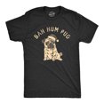 thumbnail image 1 of Mens Bah Hum Pug T Shirt Funny Xmas Party Scrooge Puppy Tee for Guys (Heather Black - PUG) - 5XL, 1 of 3