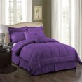 thumbnail image 3 of JML Ensemble de Literie 10 Pcs Matelassé Diamant avec Draps, Grand, Violet, 3 of 5