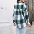 thumbnail image 4 of Pompotops Women's Lattice Recreational Long Sleeve Lapel Tops Clearance, 4 of 7
