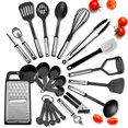 thumbnail image 1 of JoyTable Ensemble d'Ustensiles de Cuisine 24 Pcs en Nylon et Acier Inoxydable, Ustensiles de Cuisson Antiadhésifs et Résistants à la Chaleur, Outils de Cuisine - Rouge, 1 of 2