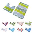 thumbnail image 2 of 2pcs/set Soft Microfiber Bath Mats Sets Non Microfiber Bath Slip U Shape Bath Carpet Set, 2 of 7
