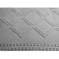 thumbnail image 3 of Ensemble de housse de couette à texture douce à motif losange Swift Home, literie toutes saisons avec fermeture éclair, avec taies d’oreiller, grand lit/double, gris clair, 3 of 5