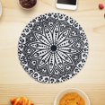 thumbnail image 3 of IH Casa Decor Printed Round Cotton Rope Placemat Blue Mandala - Set of 12, 3 of 4