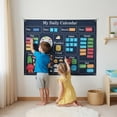 thumbnail image 1 of Educational Calendar for Boys – Interactive Preschool Learning Board with Weather, Emotions, and Dress the Bear, Reusable Magnetic or Felt Wall Chart for Home School Classroom, 1 of 5