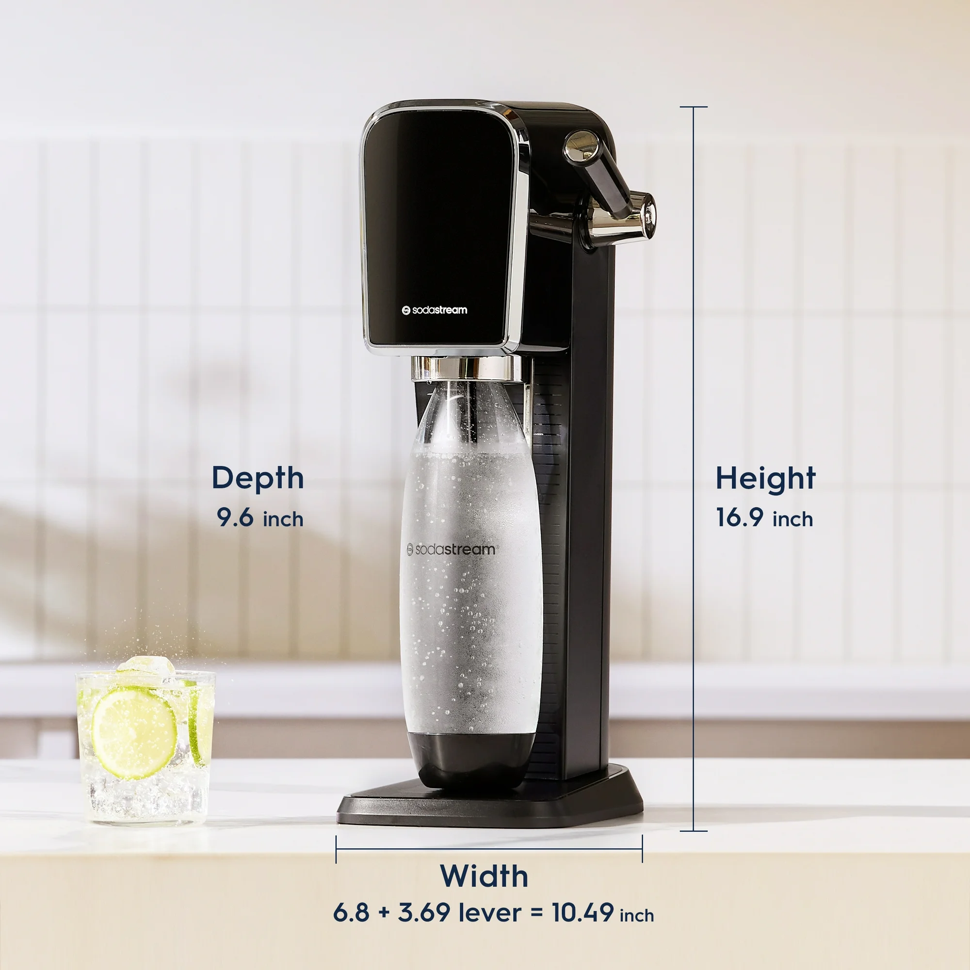 Sodastream Art (Black) Sparkling Water Maker with CO2 and