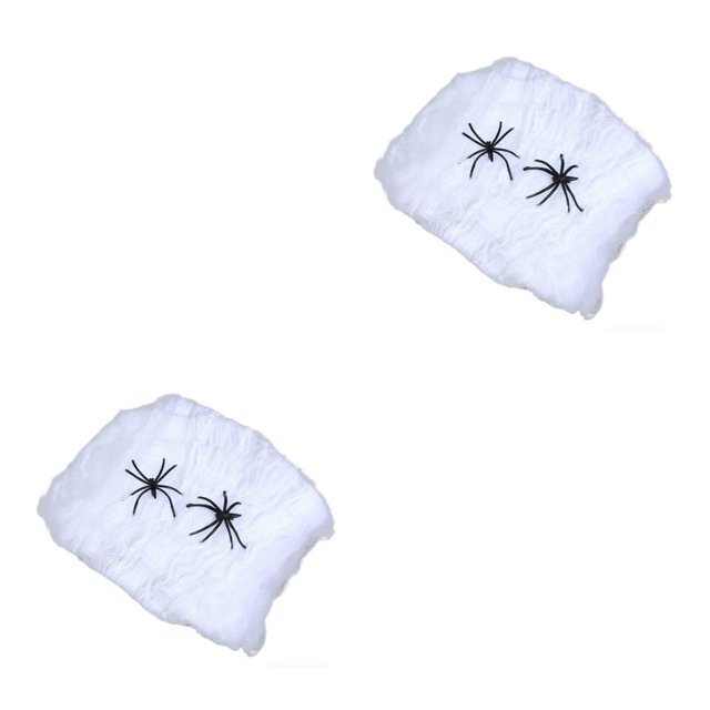 Shengyu 2 Ensembles Accessoires de Toile d'Araignée d'Halloween Décoration Maison Hantée 2Set