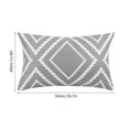 thumbnail image 3 of VogueV 30x50cm Waterproof Pillow Cover - Reversible Outdoor Cushion Protector Grey, 3 of 6
