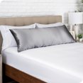 thumbnail image 1 of Bare Home Satin Body Pillowcase - Luxury Pillowcase - Soft and Smooth - Breathable - Envelope Closure, Gray, 1 of 6