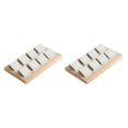 thumbnail image 3 of kurtrusly Wood Earring Card Holder w/ Tray Jewelry Display for Accessory 8 Pair White 2Set, 3 of 6