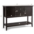 thumbnail image 2 of Costway Sideboard Buffet Table Wooden Console Table w/ Drawers & Storage Cabinets Brown, 2 of 10