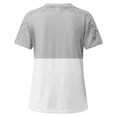 thumbnail image 5 of TopLLC Women's Short Sleeve Plus Size Tops Crewneck T Shirt Loose Fit Lace Stitching Shirts Solid Hollow Out Ruffle Tunic Tops, 5 of 5