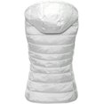 thumbnail image 2 of LinYooLi Gilet Matelassé pour Femmes Décontracté Chaud Léger à Capuche Gilet Rembourré à Fermeture Éclair 2022, 2 of 3