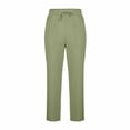 thumbnail image 4 of WRKEKC Casual Pants for Men Relaxed Fit Straight Leg Beach Pants with Drawstring and Pockets Solid Color for Summer Wear, 4 of 6